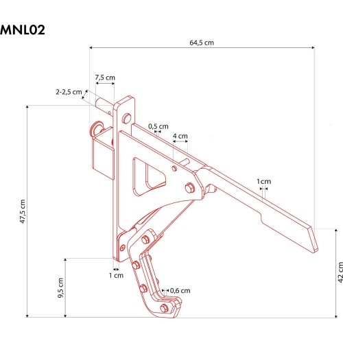 Monolift z obrotowymi uchwytami HMS MNL02