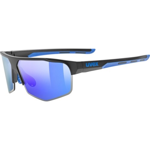 Okulary Uvex axos set black mat / mirror blue
