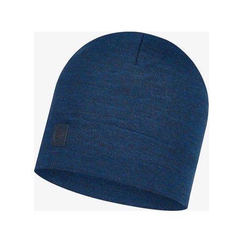 Czapka Merino Heavyweight jednolita, dżinsowy niebieski - 788