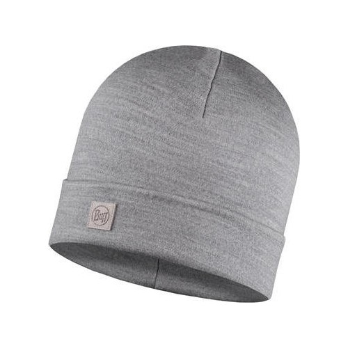 Gruba czapka z wełny merino, jasnoszara - 933