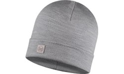 Gruba czapka z wełny merino, jasnoszara - 933
