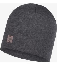 Czapka Merino Heavyweight, jednolita szara - 937