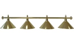 Lampa bilardowa Elegance, mosiądz, 4 klosze, Ø 35 cm, 180 cm
