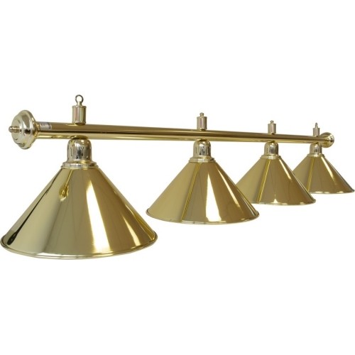 Lampa bilardowa Elegance, mosiądz, 4 klosze, Ø 35 cm, 180 cm