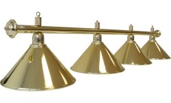 Lampa bilardowa Elegance, mosiądz, 4 klosze, Ø 35 cm, 180 cm