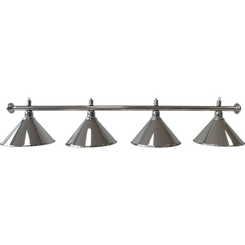Lampa bilardowa Elegance, srebrna, 4 klosze, Ø 35 cm, 180 cm