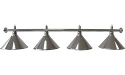 Lampa bilardowa Elegance, srebrna, 4 klosze, Ø 35 cm, 180 cm