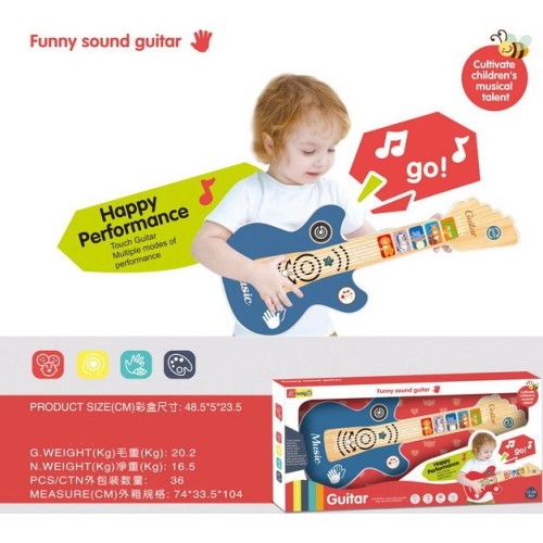Guitar for the youngest with a light function