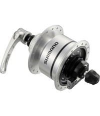 Piasta przednia z wbudowaną prądnicą Shimano DH-3D72, 6V 3W, 32H, hamulce tarczowe CL, zacisk szybkomocujący