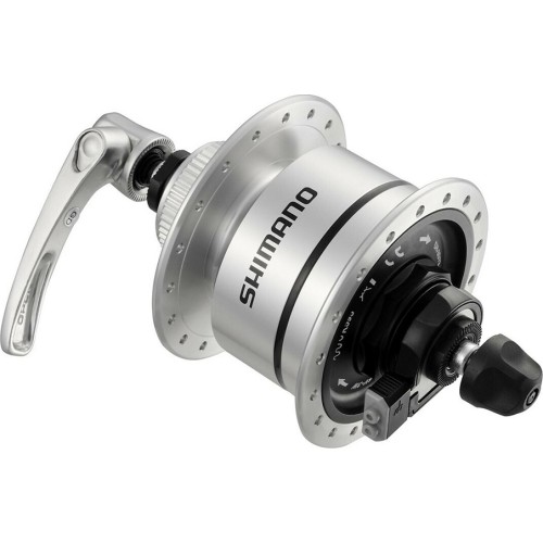 Piasta przednia z wbudowaną prądnicą Shimano DH-3D72, 6V 3W, 32H, hamulce tarczowe CL, zacisk szybkomocujący