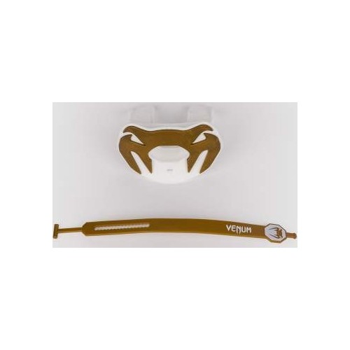 Ochraniacz na zęby Venum Elite Lipguard Logo Edition, biało-złoty