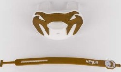 Ochraniacz na zęby Venum Elite Lipguard Logo Edition, biało-złoty