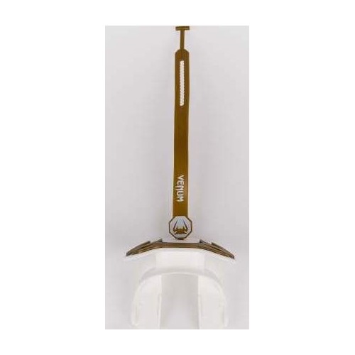 Ochraniacz na zęby Venum Elite Lipguard Logo Edition, biało-złoty