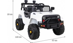 Pojazd elektryczny Jeep Dark Night, biały