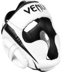 Kask bokserski Venum Elite, biało-czarny