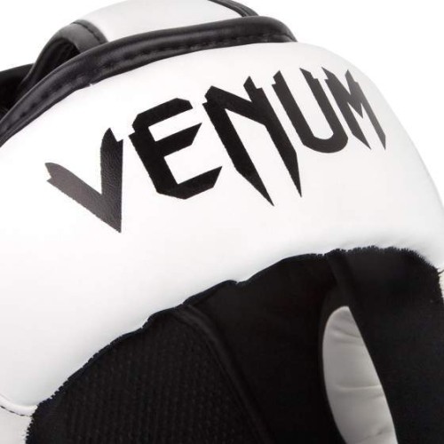 Kask bokserski Venum Elite, biało-czarny