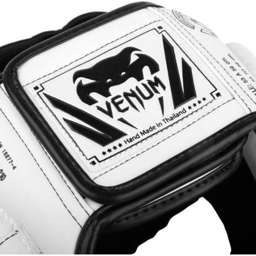 Kask bokserski Venum Elite, biało-czarny