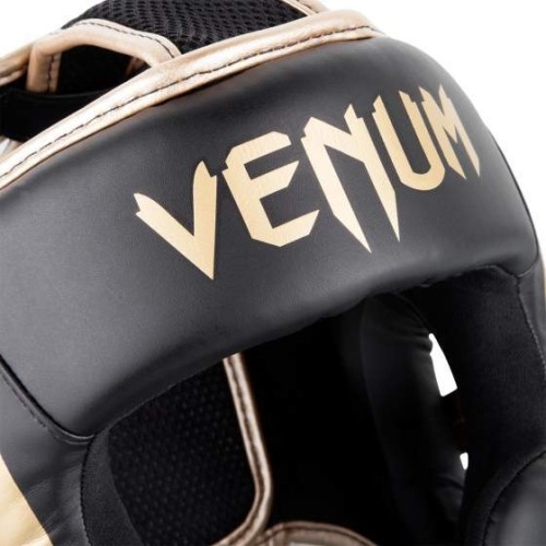 Kask bokserski Venum Elite - czarny/złoty