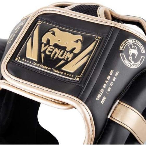 Kask bokserski Venum Elite - czarny/złoty