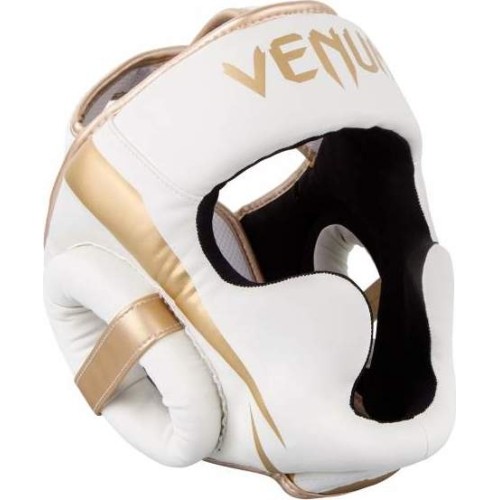 Kask bokserski Venum Elite, biało-złoty