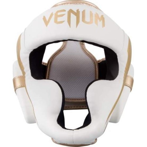 Kask bokserski Venum Elite, biało-złoty