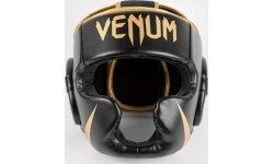 Kask bokserski Venum Challenger – czarno-złoty