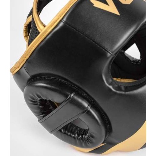 Kask bokserski Venum Challenger – czarno-złoty