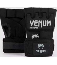 Bandaże bokserskie Venum Gel Kontact Quick, czarno-srebrne