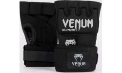 Bandaże bokserskie Venum Gel Kontact Quick, czarno-srebrne
