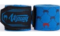 Bandaże bokserskie Venum Monogram Hand Wraps Advanced - niebieskie