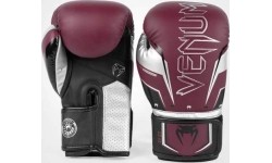 Rękawice bokserskie Venum Elite Evo – bordowo-srebrne