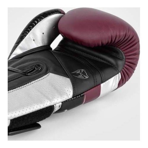 Rękawice bokserskie Venum Elite Evo – bordowo-srebrne