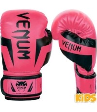 Rękawice bokserskie dziecięce Venum Elite Kids Exclusive, fluorescencyjny róż