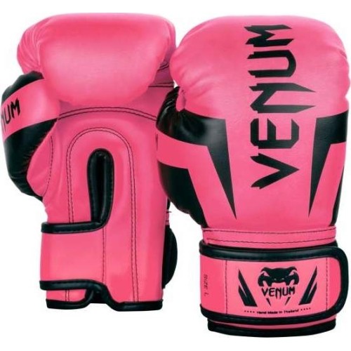 Rękawice bokserskie dziecięce Venum Elite Kids Exclusive, fluorescencyjny róż