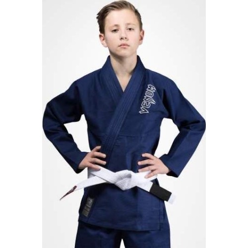 Kimono BJJ Venum Contender Kids (z darmowym białym pasem) – granatowe