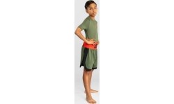 Dziecięce spodenki bokserskie Venum Classic, zielony khaki / pomarańczowy