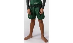 Venum Attack dziecięce spodenki do walki – Forest Green/Off White