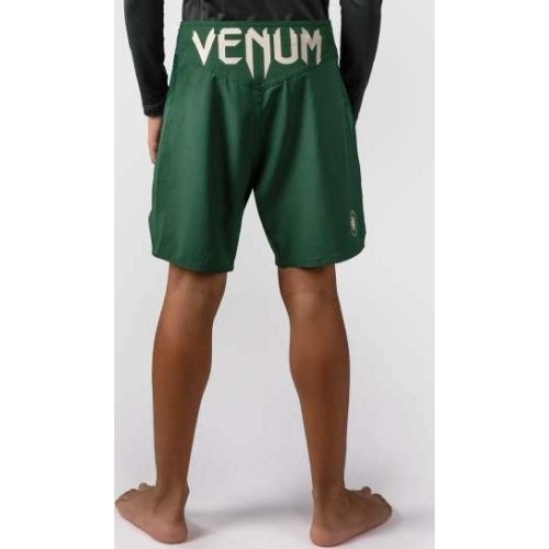 Venum Attack dziecięce spodenki do walki – Forest Green/Off White