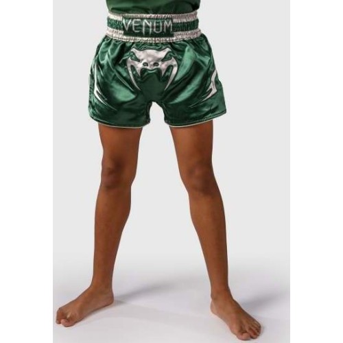 Spodenki Muay Thai Venum Inferno – zielono-białe