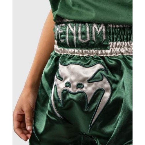 Spodenki Muay Thai Venum Inferno – zielono-białe