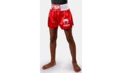 Dziecięce spodenki muay thai Venum Classic, ognista czerwień
