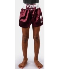 Spodenki Muay Thai Venum Classic dla dzieci - bordowe