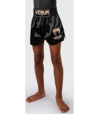 Spodenki Muay Thai dla dzieci Venum Classic, czarno-złote