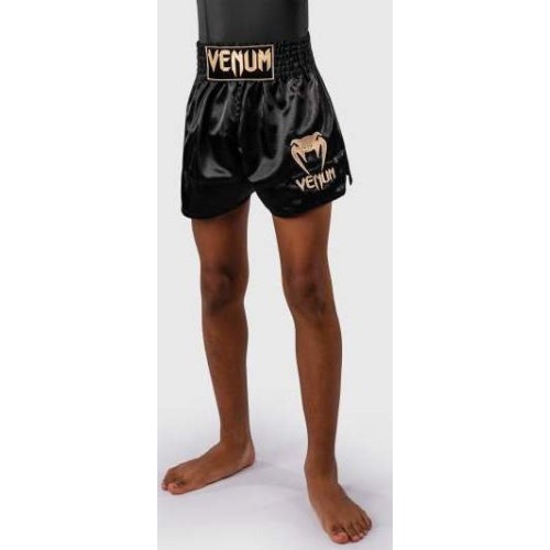 Spodenki Muay Thai dla dzieci Venum Classic, czarno-złote