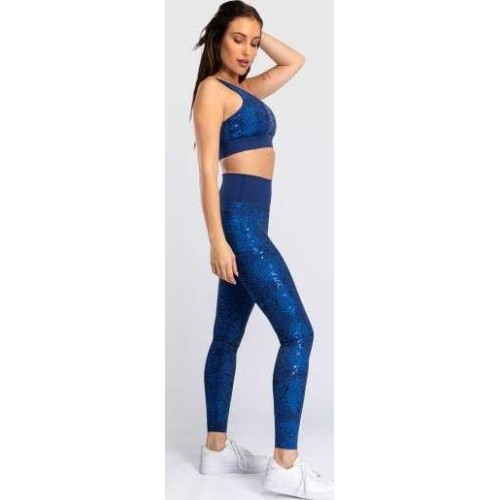 Damskie legginsy Venum Amazonia o pełnej długości, ultramaryna