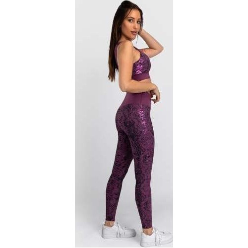 Damskie legginsy o pełnej długości Venum Amazonia – fioletowe