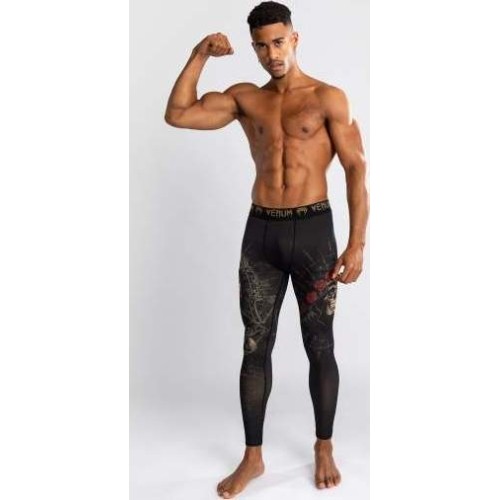 Męskie legginsy Venum Santa Muerte 5.0, czarno-złote