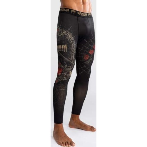 Męskie legginsy Venum Santa Muerte 5.0, czarno-złote