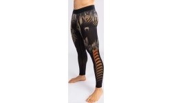 Męskie legginsy sportowe Venum Tiger, czarno-neonowe pomarańczowe