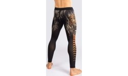 Męskie legginsy sportowe Venum Tiger, czarno-neonowe pomarańczowe